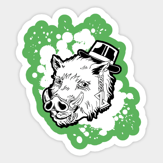 Gentle Wild Boar Sticker by snowhoho